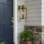 Retro Outdoor Lantern Wall Light with Clear Glass, IP65
