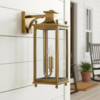 Retro Outdoor Lantern Wall Light with Clear Glass, IP65