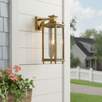 Retro Outdoor Lantern Wall Light with Clear Glass, IP65