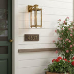Retro Outdoor Lantern Wall Light with Clear Glass, IP65