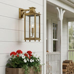 Retro Outdoor Lantern Wall Light with Clear Glass, IP65