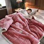 Reversible Sherpa Fleece Quilted Throw, 4 Sizes