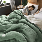 Reversible Sherpa Fleece Quilted Throw, 4 Sizes