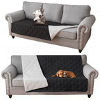Reversible Quilted Pet Blanket for Beds and Sofas