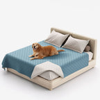 Reversible Quilted Pet Blanket for Beds and Sofas