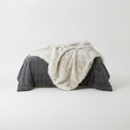 Faux Fur Throw Blanket in Fox Look for Bed and Sofa