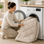 All-in-One Quilted Duvet with 2 Pillowcases, No Cover Needed