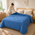 All-in-One Quilted Duvet with 2 Pillowcases, No Cover Needed