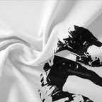Motocross Print Duvet Cover Set in Black and White