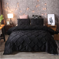 Pinch Pleat Duvet Cover Set with 2 Pillowcases