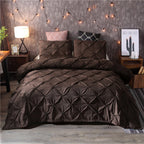 Pinch Pleat Duvet Cover Set with 2 Pillowcases