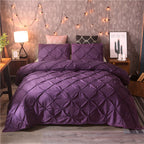 Pinch Pleat Duvet Cover Set with 2 Pillowcases
