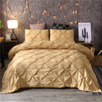 Pinch Pleat Duvet Cover Set with 2 Pillowcases