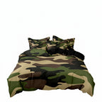Camouflage Print Duvet Cover Set with Pillowcases