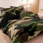 Camouflage Print Duvet Cover Set with Pillowcases
