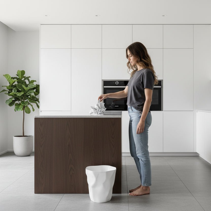 Minimalist Crushed Effect Waste Bin, 26 x 27 cm, Six Colours