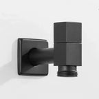 Brass Wall-Mounted Garden Tap with Hose Connector, Matt Black