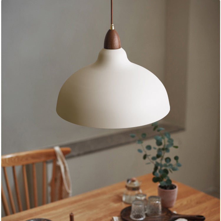 Scandinavian Wood and Metal Pendant Light, E27, Adjustable