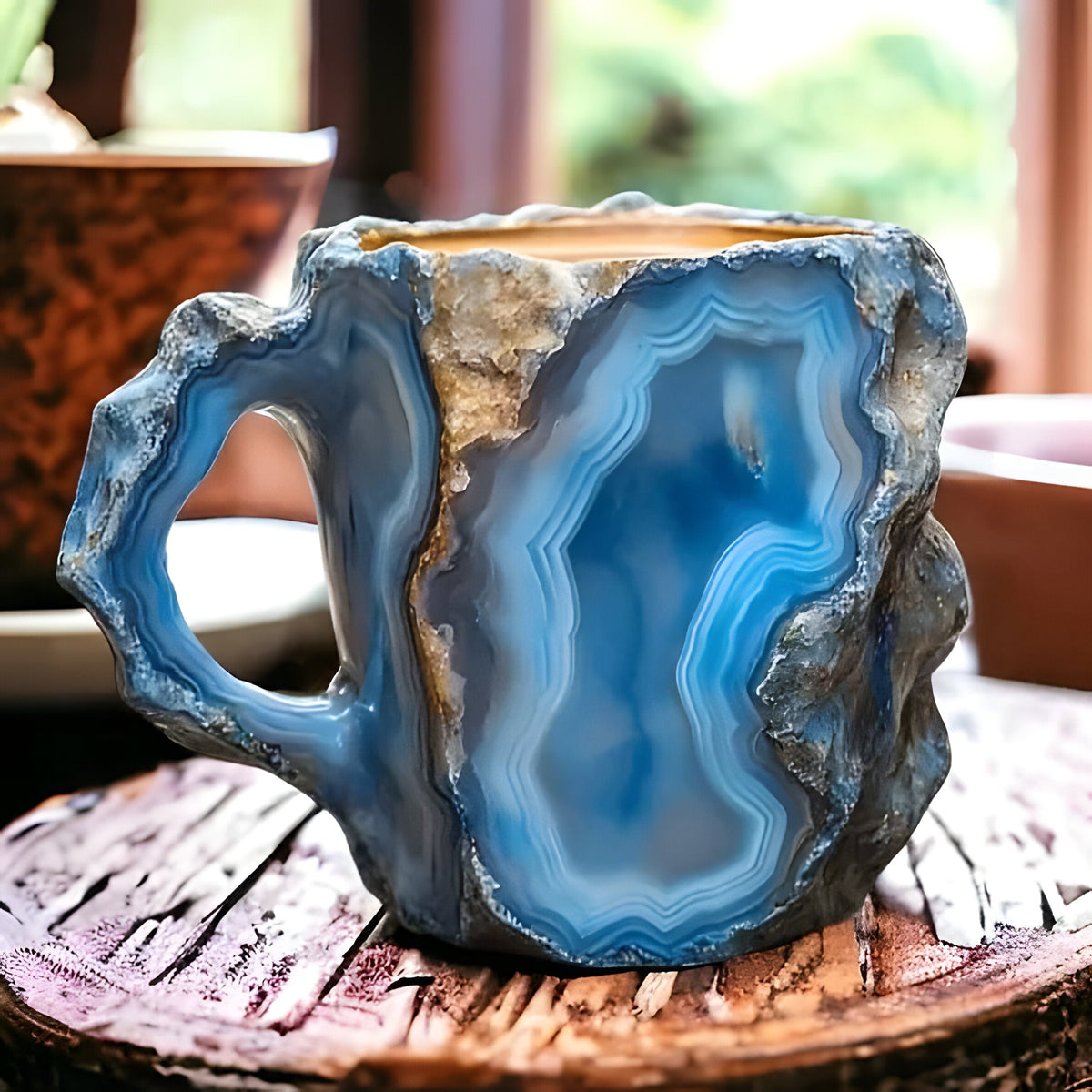 Mineral Crystal Effect Coffee and Tea Mug, Resin