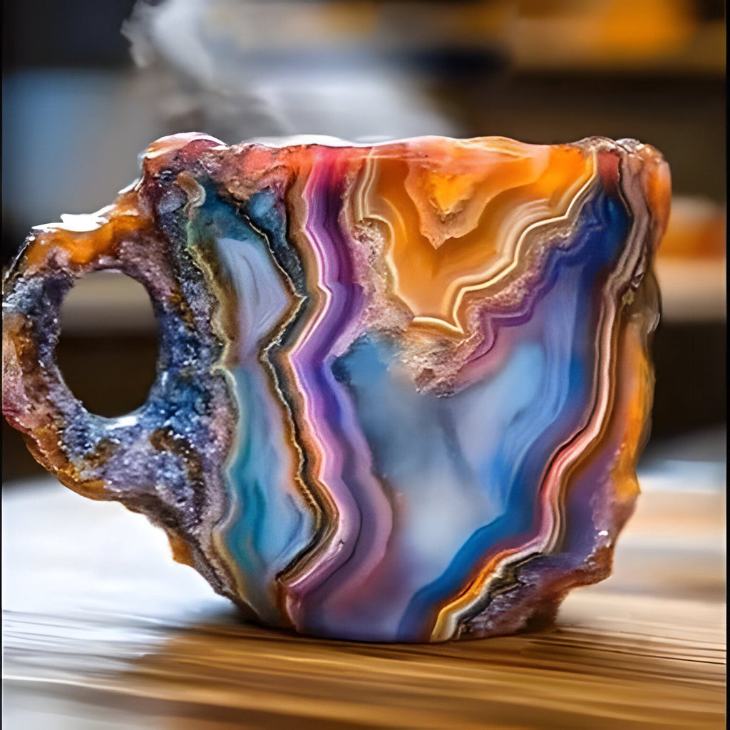 Mineral Crystal Effect Coffee and Tea Mug, Resin