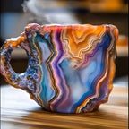 Mineral Crystal Effect Coffee and Tea Mug, Resin