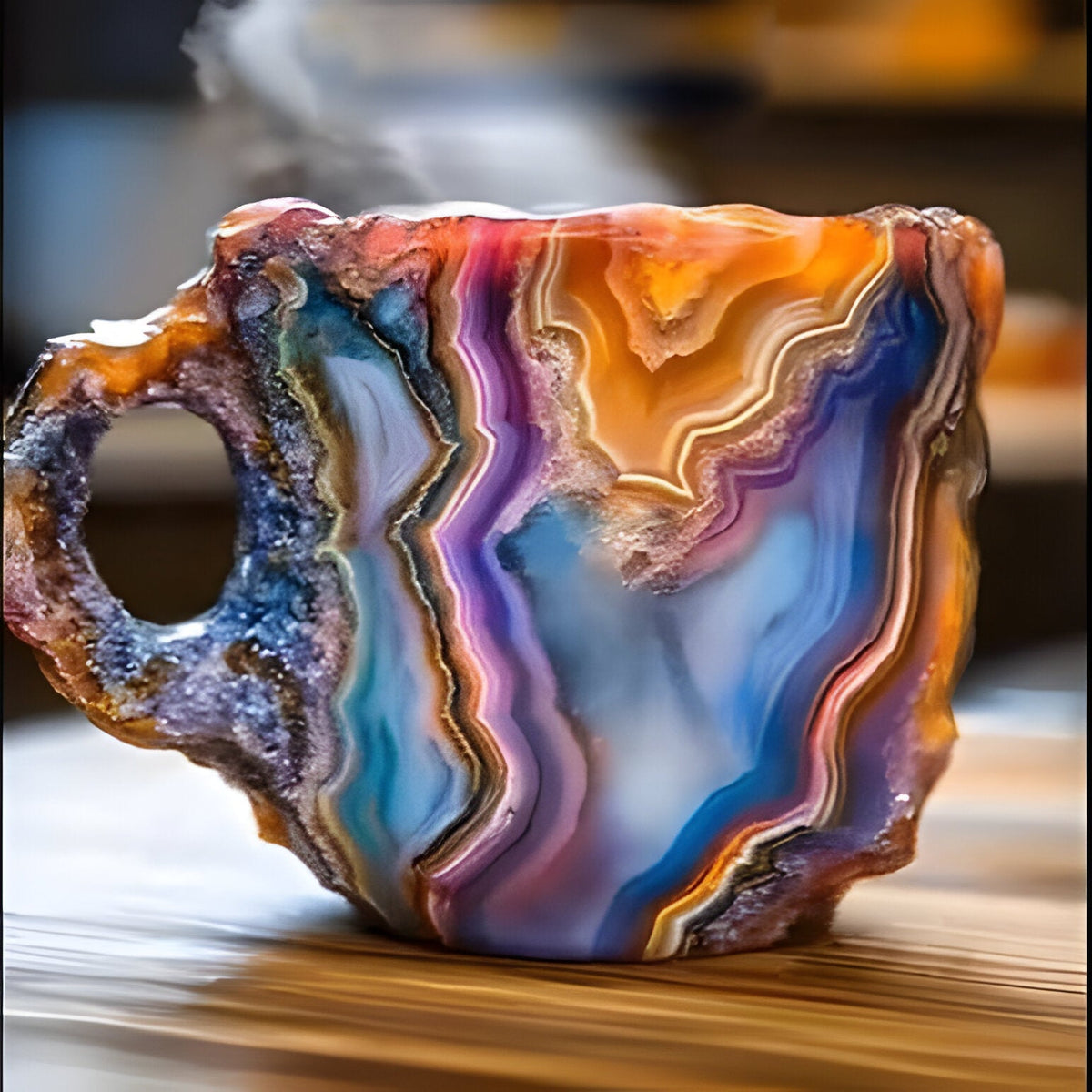 Mineral Crystal Effect Coffee and Tea Mug, Resin