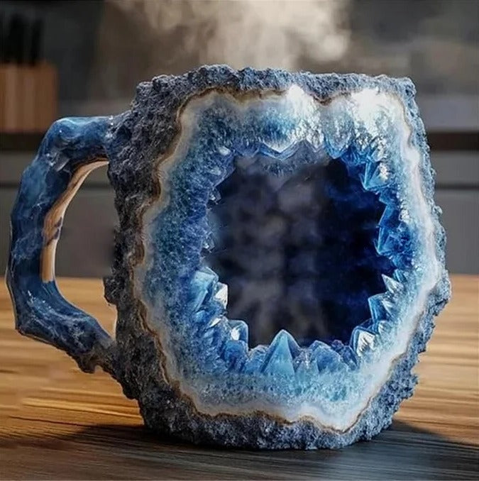 Mineral Crystal Effect Coffee and Tea Mug, Resin