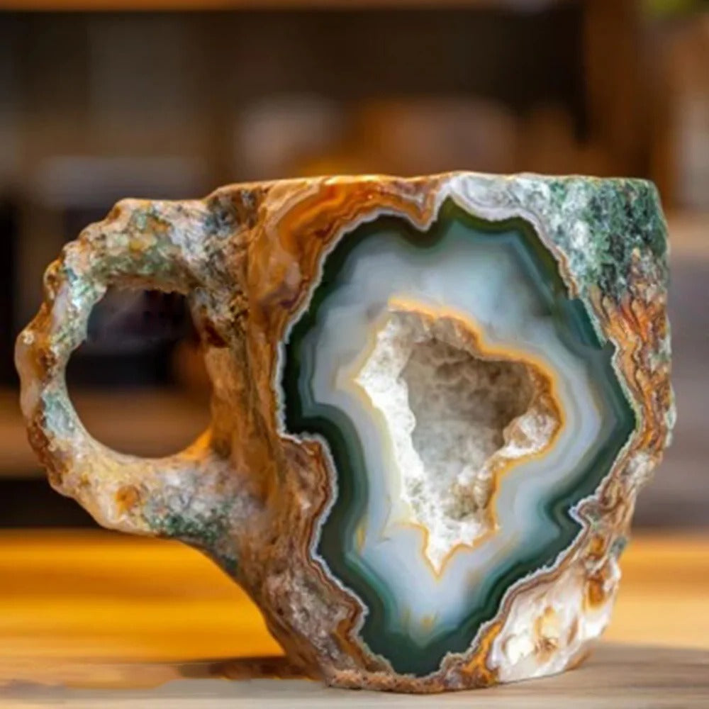 Mineral Crystal Effect Coffee and Tea Mug, Resin