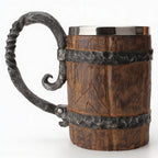 Nordic Viking Tankard, Double-Walled Stainless Steel, 650ml