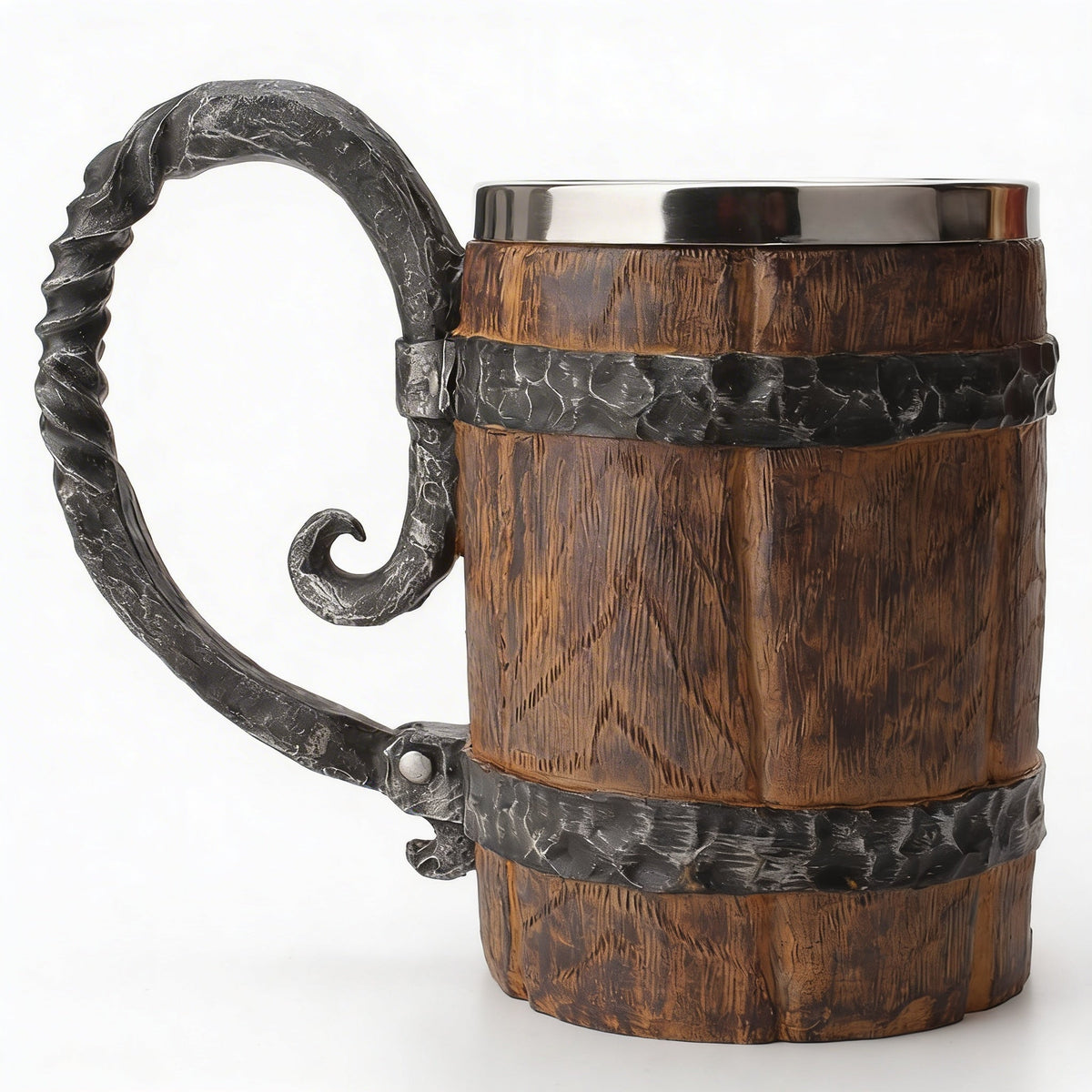 Nordic Viking Tankard, Double-Walled Stainless Steel, 650ml