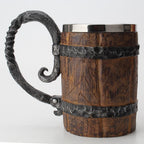 Nordic Viking Tankard, Double-Walled Stainless Steel, 650ml
