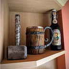 Nordic Viking Tankard, Double-Walled Stainless Steel, 650ml