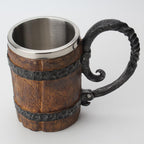 Nordic Viking Tankard, Double-Walled Stainless Steel, 650ml