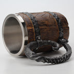 Nordic Viking Tankard, Double-Walled Stainless Steel, 650ml