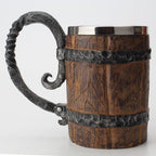 Nordic Viking Tankard, Double-Walled Stainless Steel, 650ml