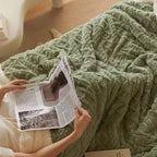Double-Layer Winter Blanket, Fleece and Lambswool Look, 5 Sizes