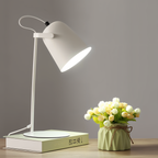 Scandi Desk Lamp with Tilting Shade and Inline Switch