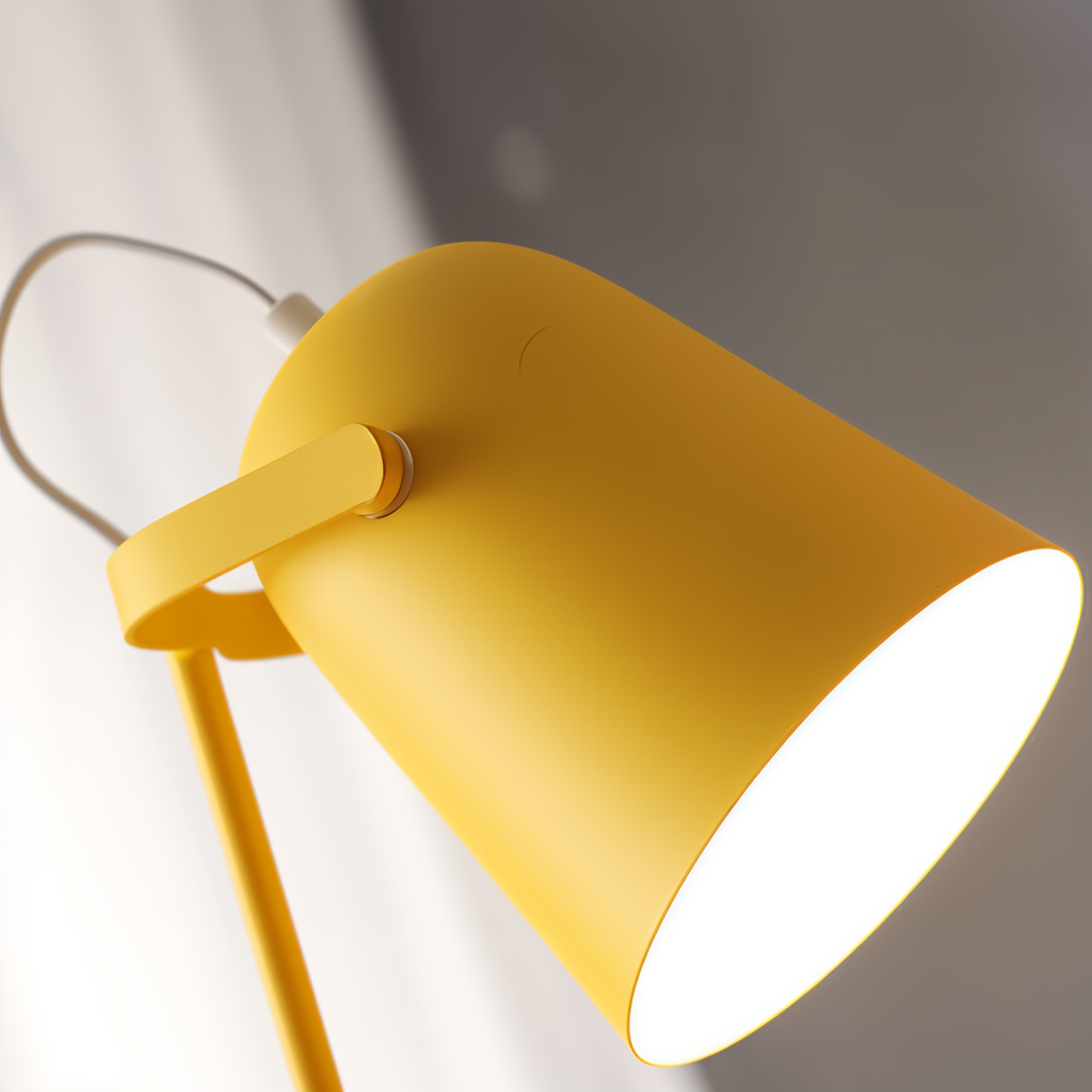 Scandi Desk Lamp with Tilting Shade and Inline Switch
