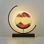 Moving Sand Art Table Lamp with Dimmable LED Light