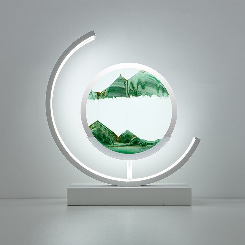 Moving Sand Art Table Lamp with Dimmable LED Light
