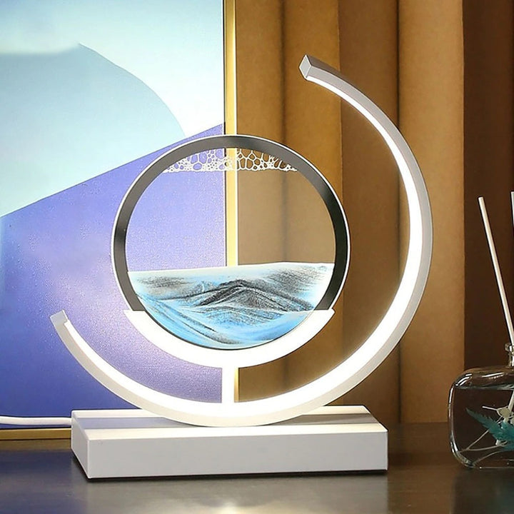 Moving Sand Art Table Lamp with Dimmable LED Light
