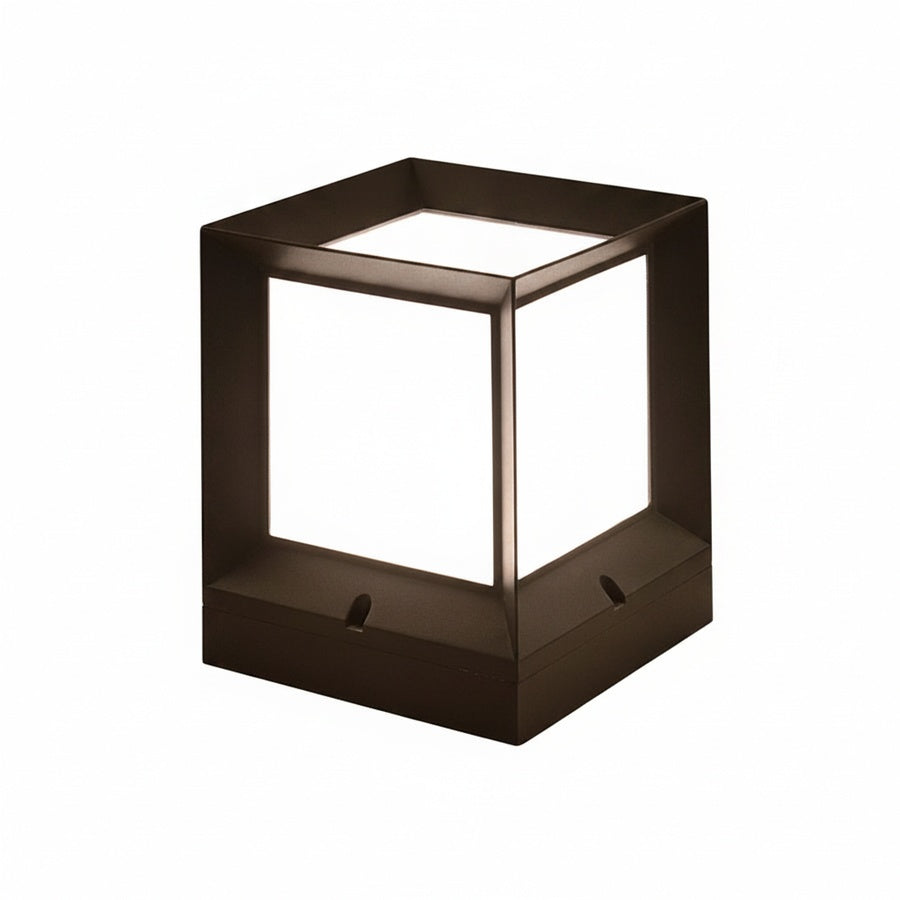 Modern Square Garden Post Light, E27, Four Sizes