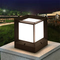 Modern Square Garden Post Light, E27, Four Sizes