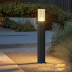 Modern Ribbed Bollard Light, IP65, 40 to 80 cm