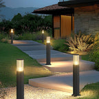 Modern Ribbed Bollard Light, IP65, 40 to 80 cm