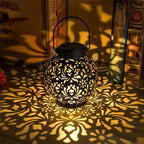 Boho Solar Garden Lantern with Cut-Out Pattern, IP44