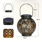 Boho Solar Garden Lantern with Cut-Out Pattern, IP44