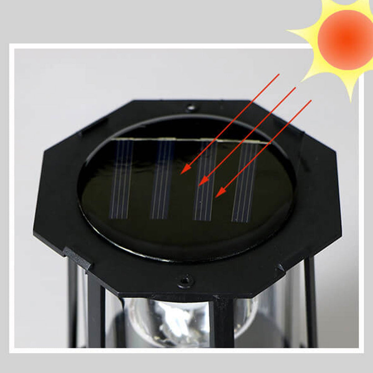 Solar Lighthouse Garden Light with Rotating Beam