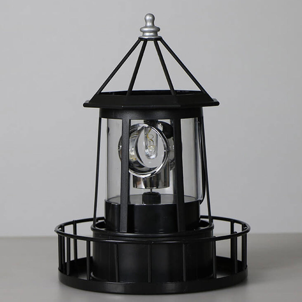Solar Lighthouse Garden Light with Rotating Beam