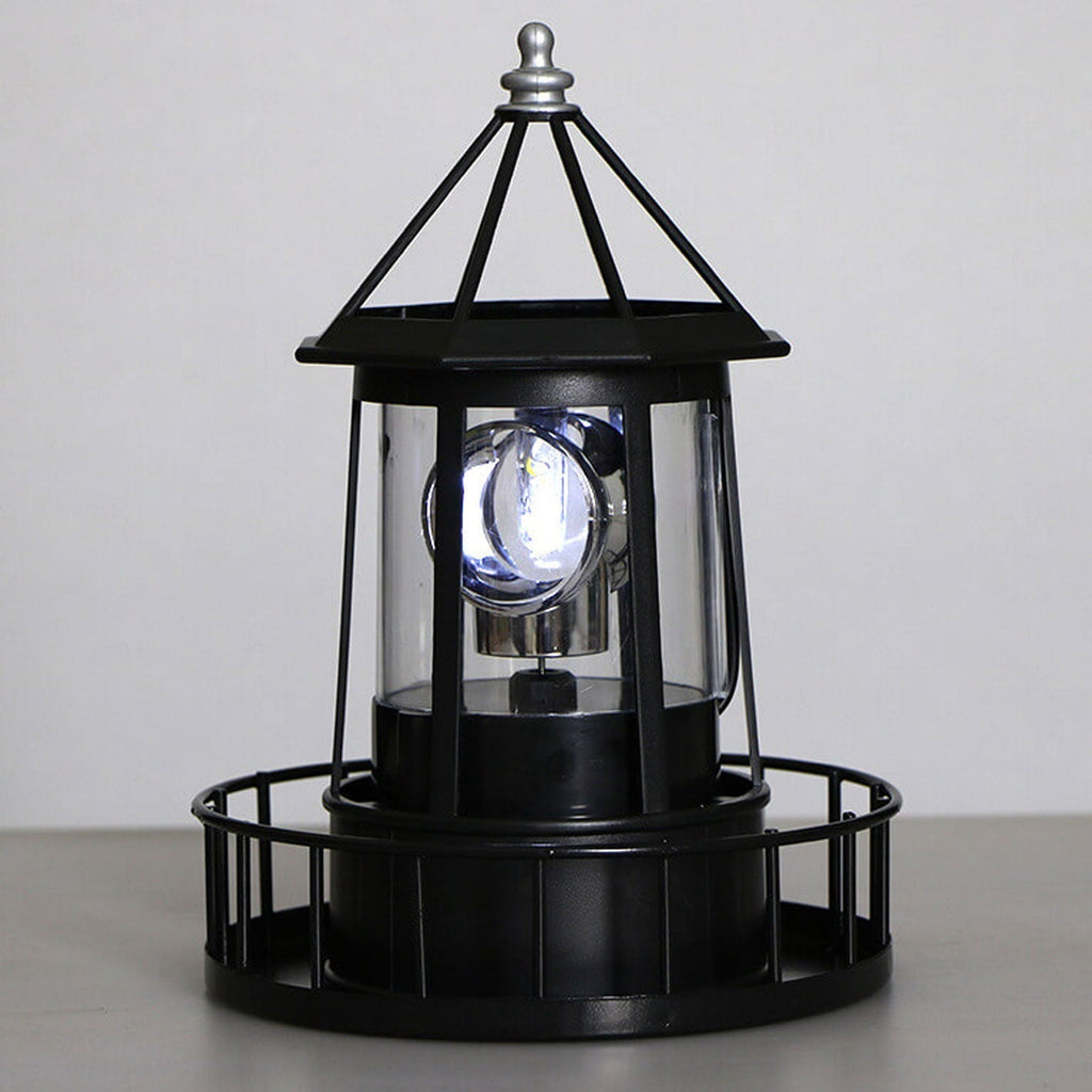 Solar Lighthouse Garden Light with Rotating Beam
